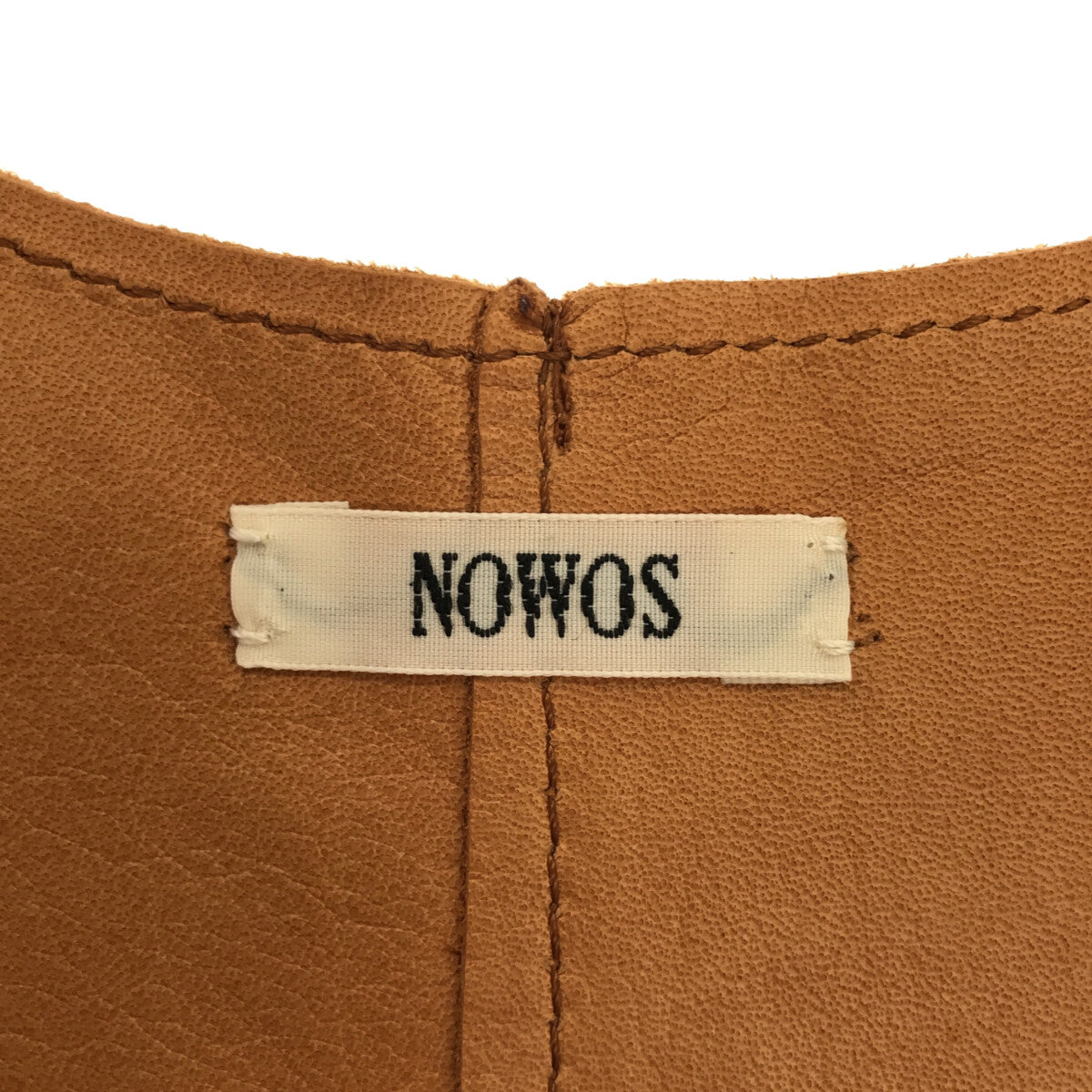 【新品】  NOWOS / ノーウォス | 2021SS | スエードノースリーブワンピース | M | BROWN | レディース