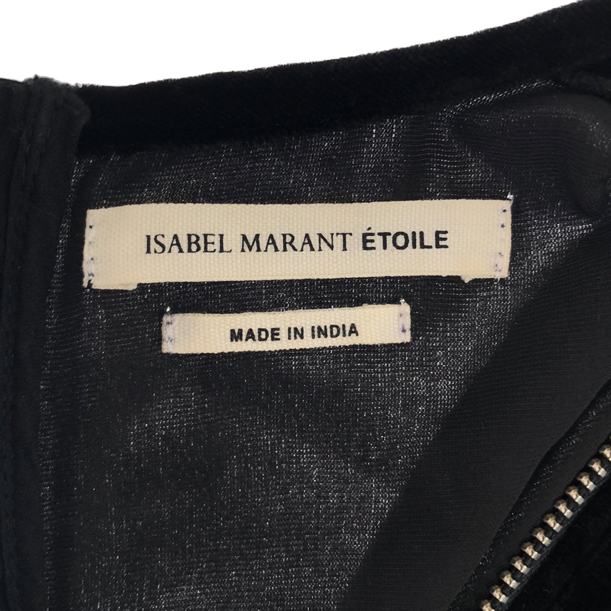 ISABEL MARANT ETOILE / イザベルマランエトワール | ベロア バックジップワンピース | 36 | ブラック | レデ – KLD