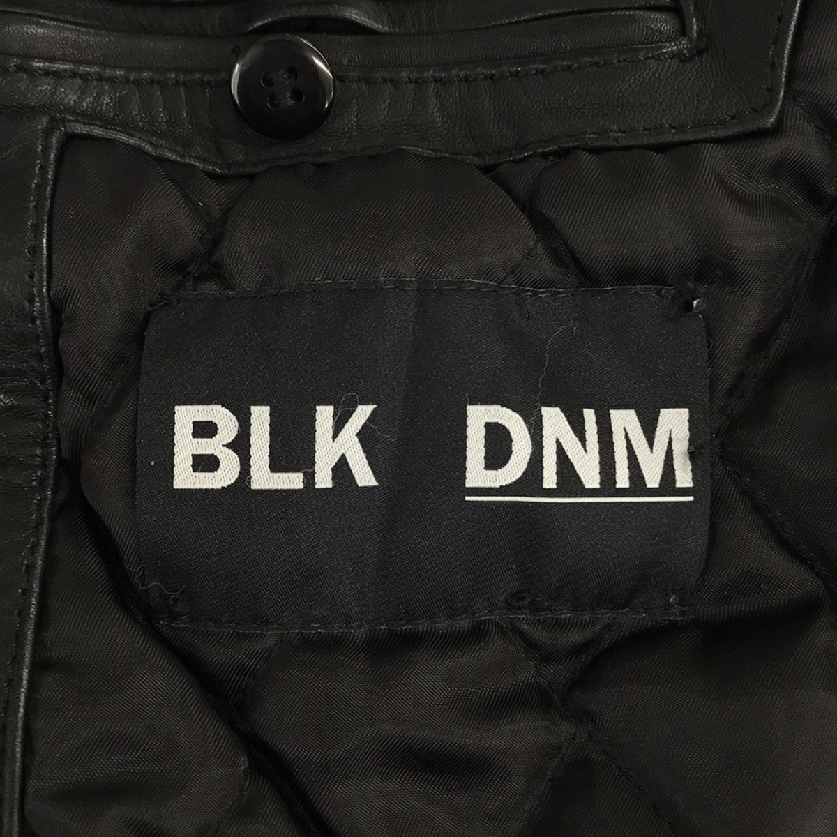 BLK DNM / ブラックデニム | 裏キルティング レザー ライダースジャケット | XS | レディース