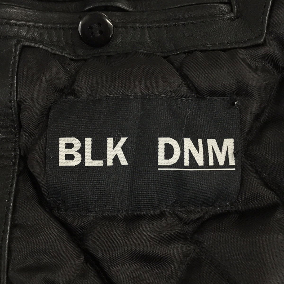 BLK DNM / ブラックデニム | 裏キルティング レザー ライダース