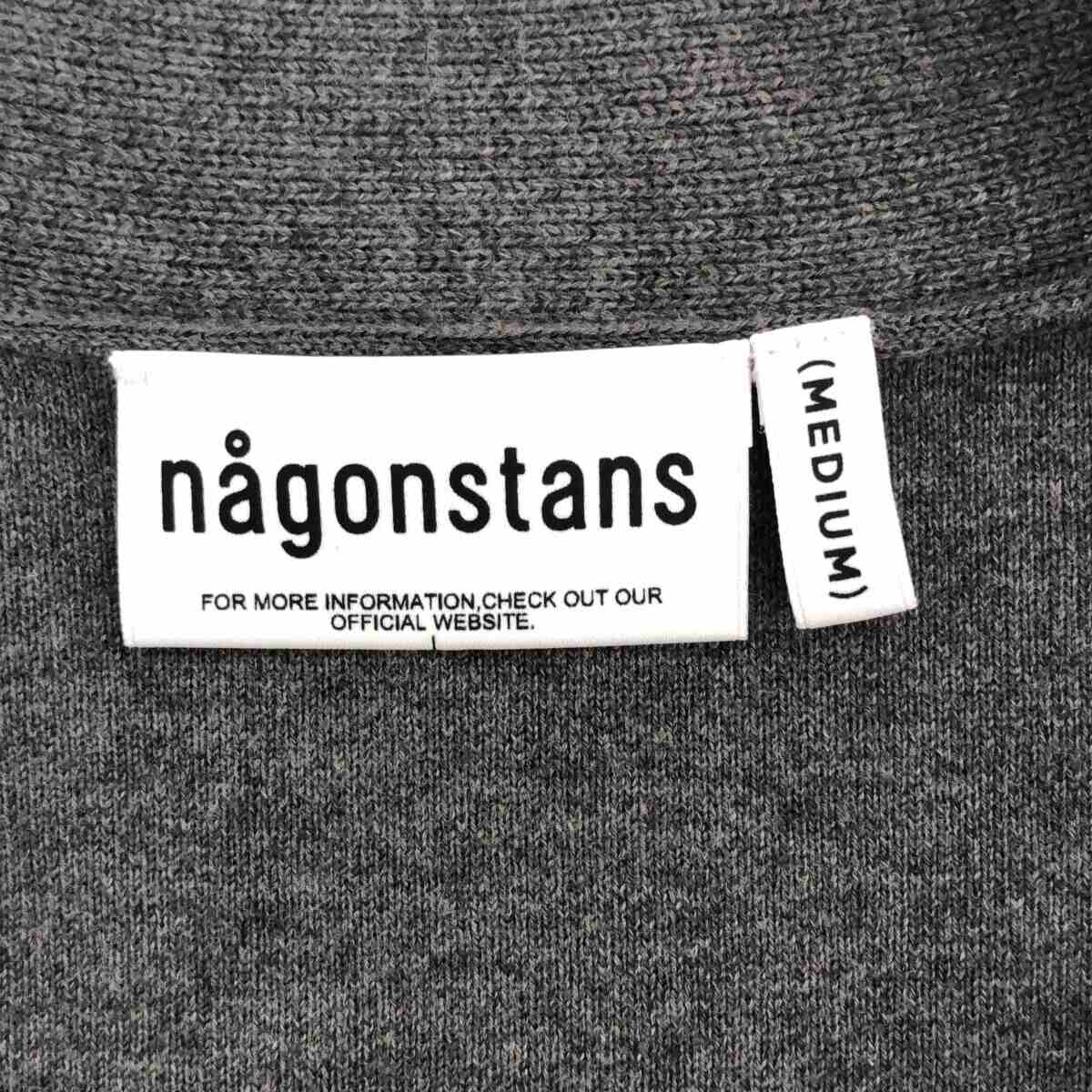 【新品】  nagonstans / ナゴンスタンス | asymmetry-hem cardigan / アシンメトリー カシミヤ ブレンド カーディガン | M | グレー | レディース
