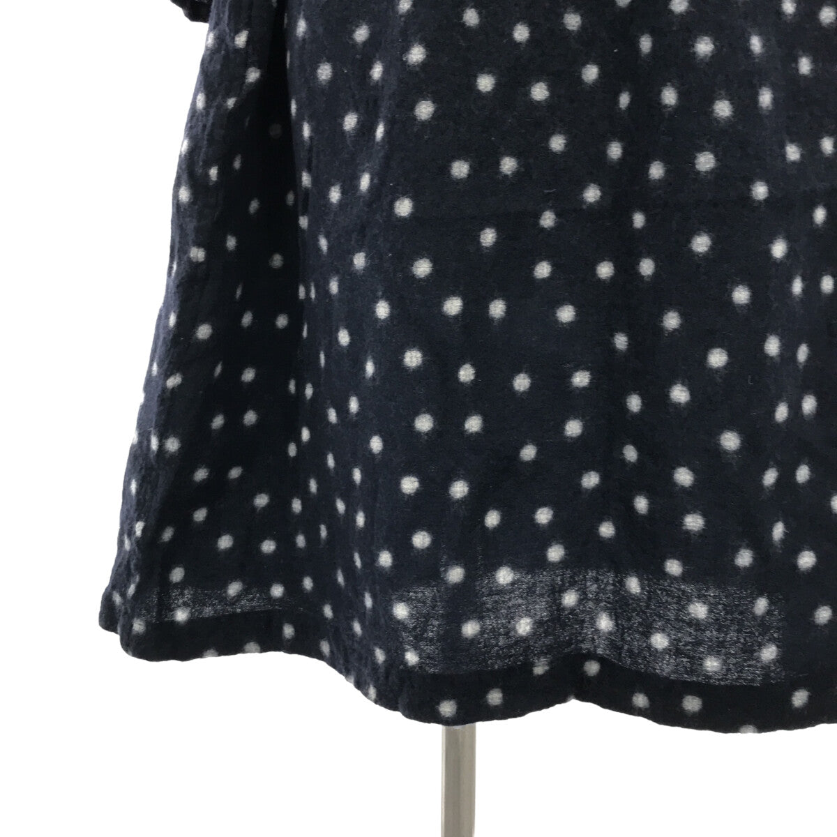 Umii 908 / 바다 908 | 울 도트 드로우 스트링 원피스 | 2 | 네이비 | 여성