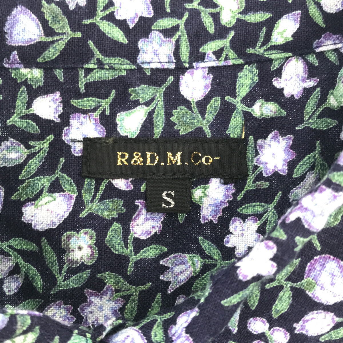 R&D.M.Co / オールドマンズテーラー | リネン 花柄 スタンダードシャツ | S |