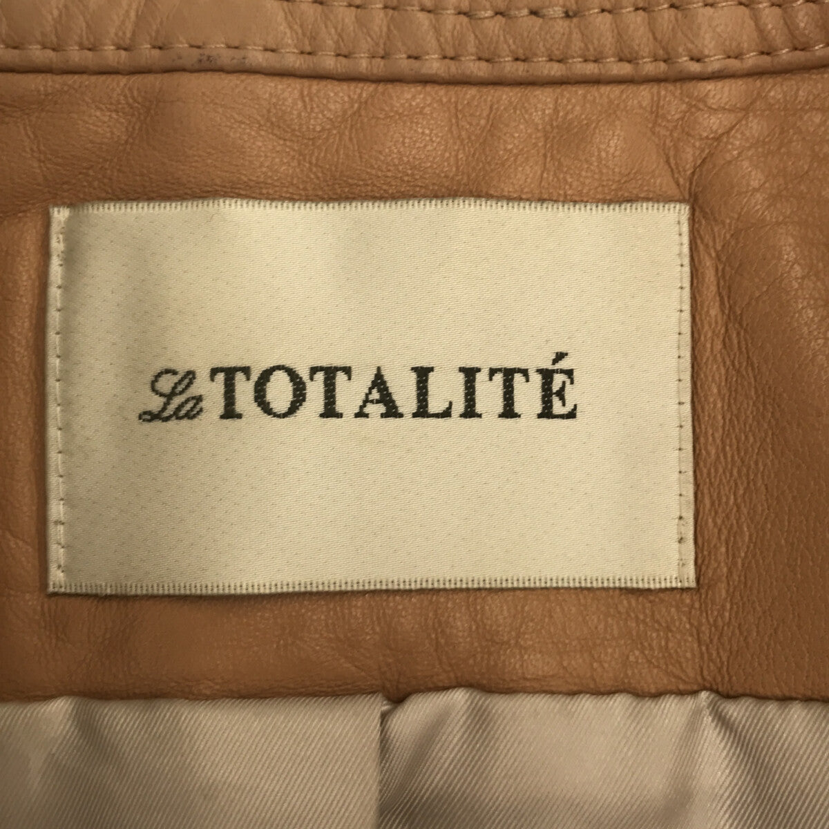 La Totalite / ラ トータリテ | シープレザー ノーカラー ジャケット