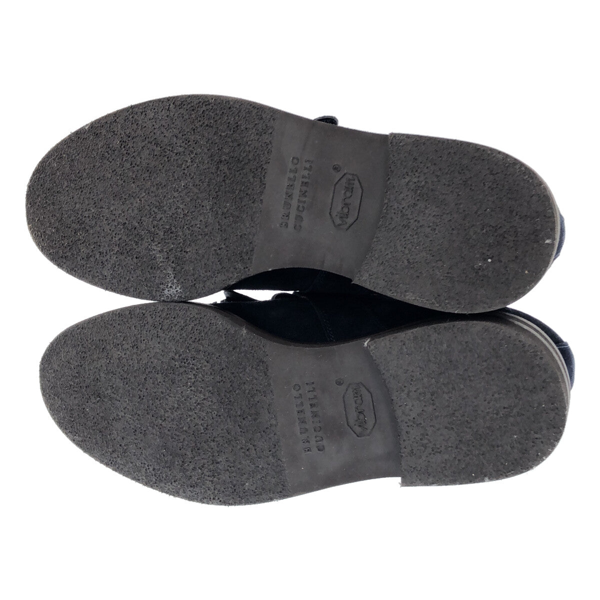 【美品】  BRUNELLO CUCINELLI / ブルネロクチネリ | スエードレザー タッセル ストラップ シューズ 革靴 | 42 1/2 | ネイビー | メンズ