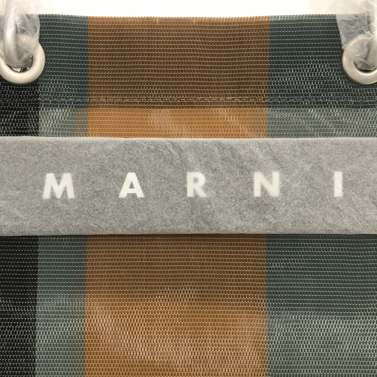 MARNI / マルニ | フラワーカフェ メッシュ ストライプ トート