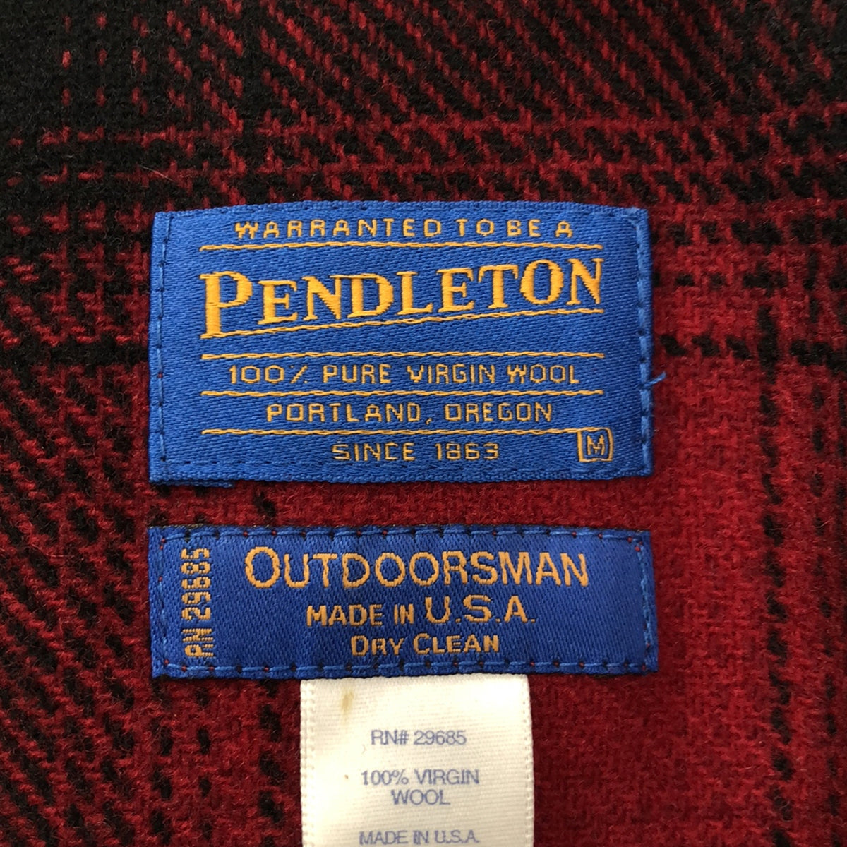 PENDLETON / ペンドルトン | 推定1980s～ USA製 vintage / ヴィンテージ オンブレチェック マッキーノジャケット | M | レッド/ブラック | メンズ