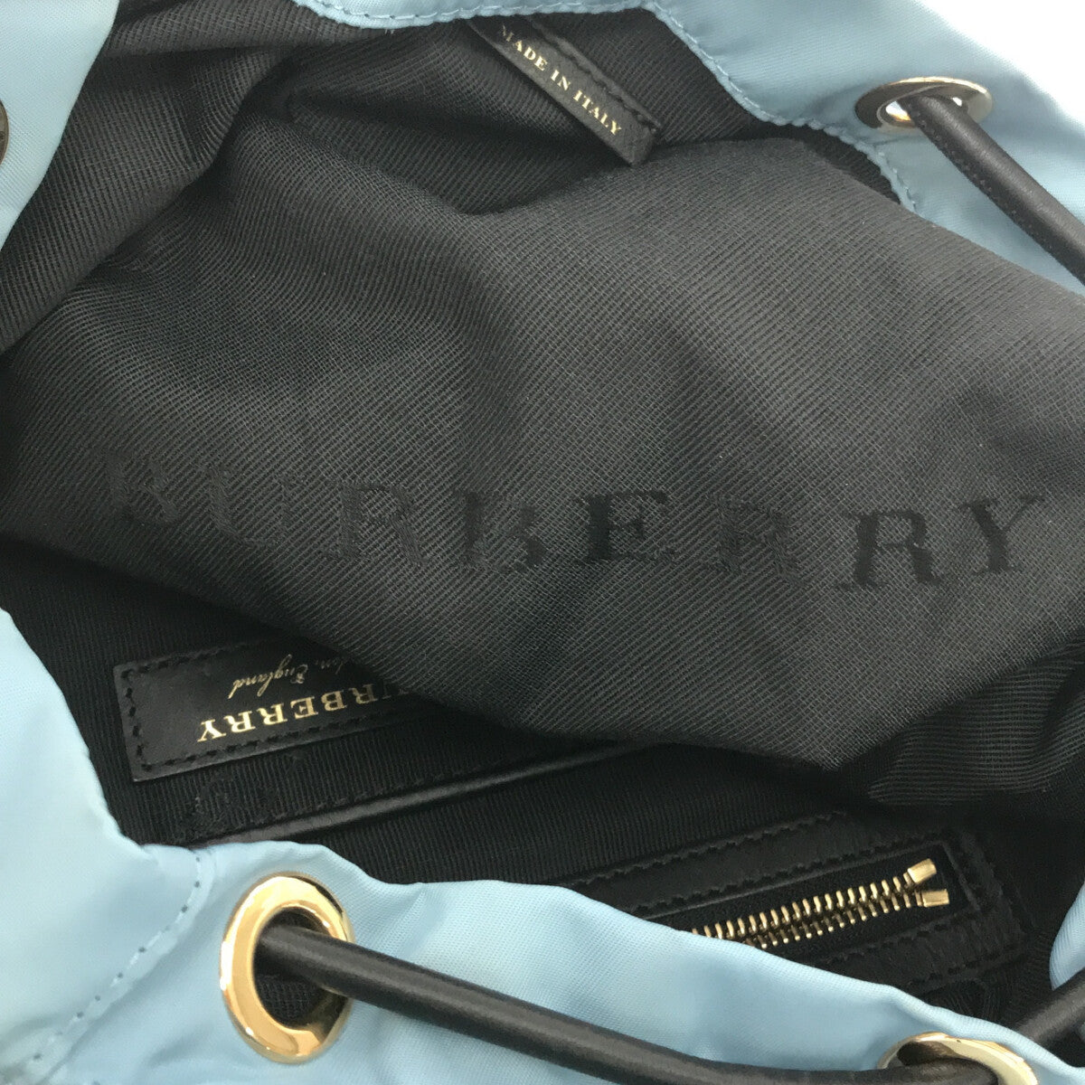 Burberry / バーバリー | レザー切替 ナイロン バックパック リュック