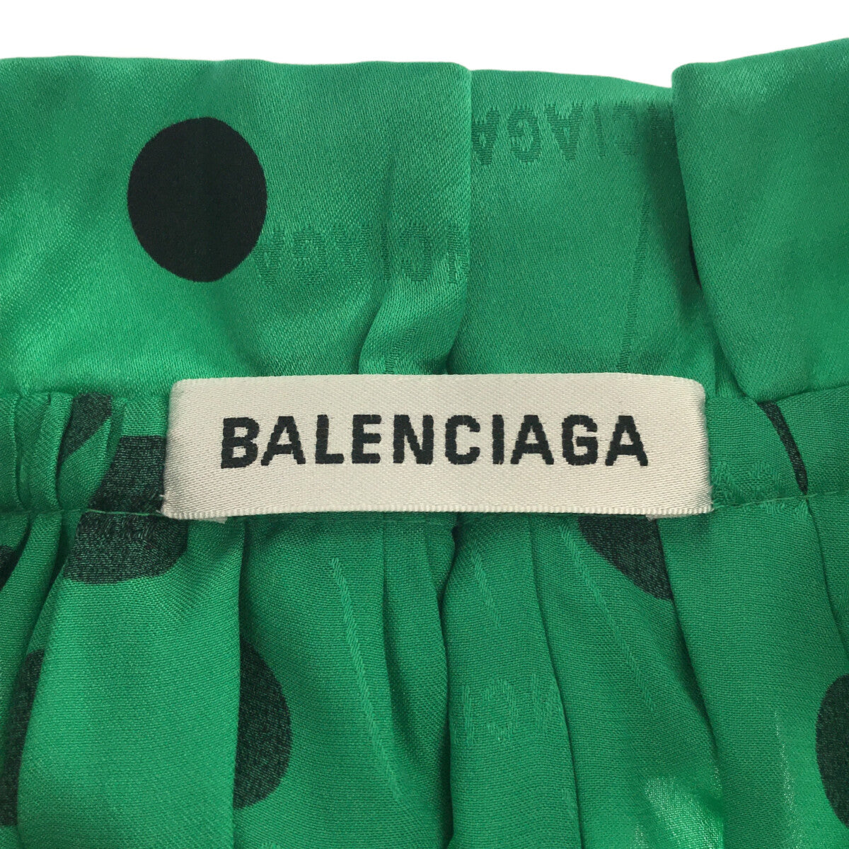 BALENCIAGA / バレンシアガ | シルク ロゴ ドット フリル 