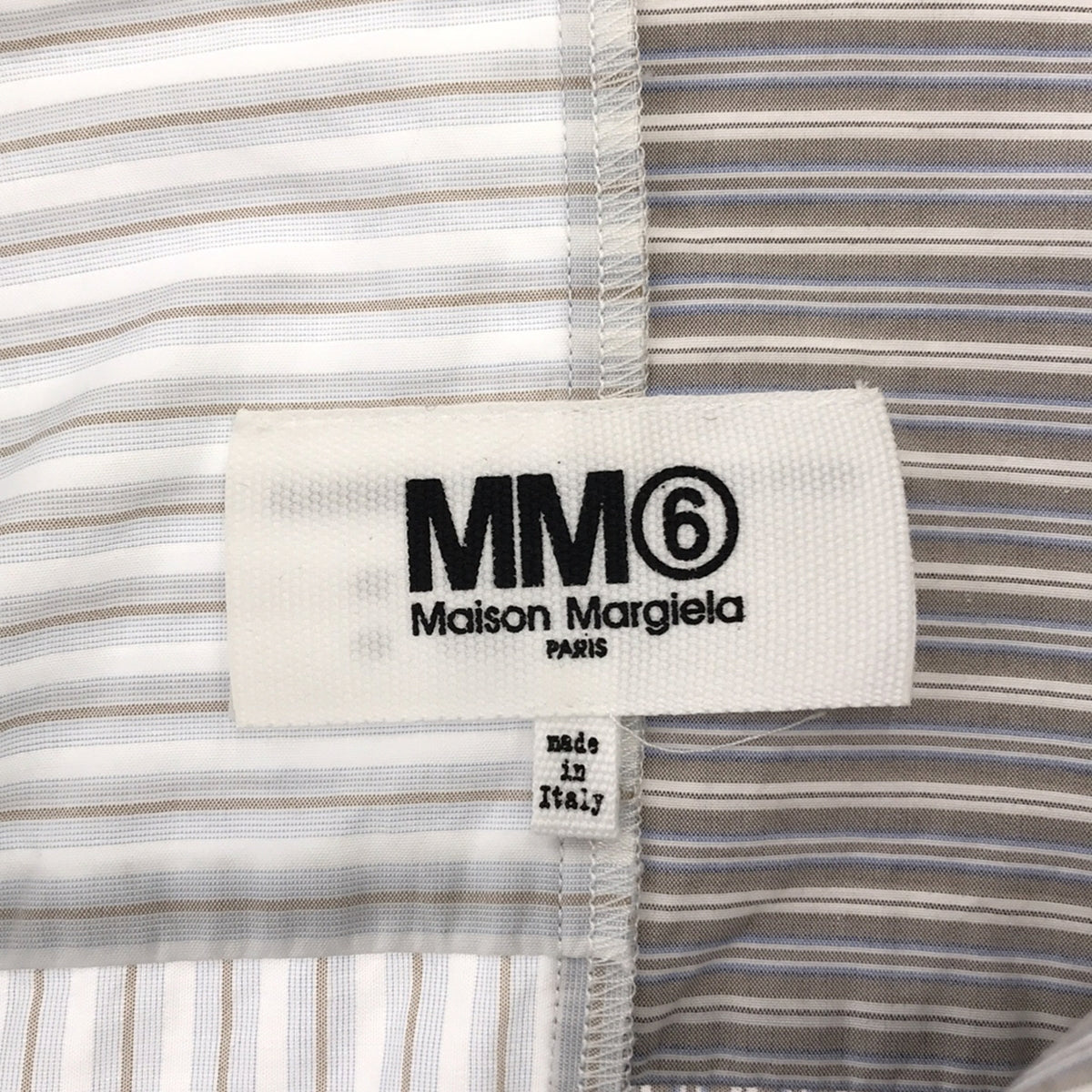 MM6 Maison Margiela / エムエムシックスメゾンマルジェラ | 2023SS | オーバーサイズ ストライプ ドッキングシャツ |  46 | メンズ