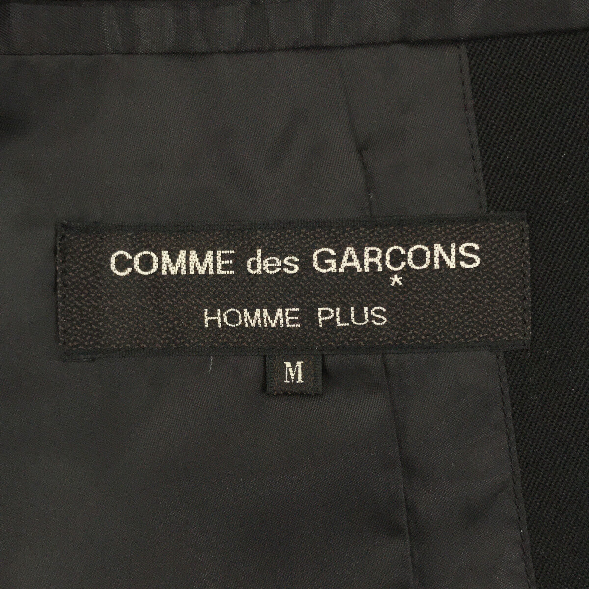 【美品】 COMME des GARCONS HOMME PLUS / コムデギャルソンオムプリュス | AD2000 | 総裏地 異素材 切替  ドッキング シングルジャケット | M | ブラック | メンズ