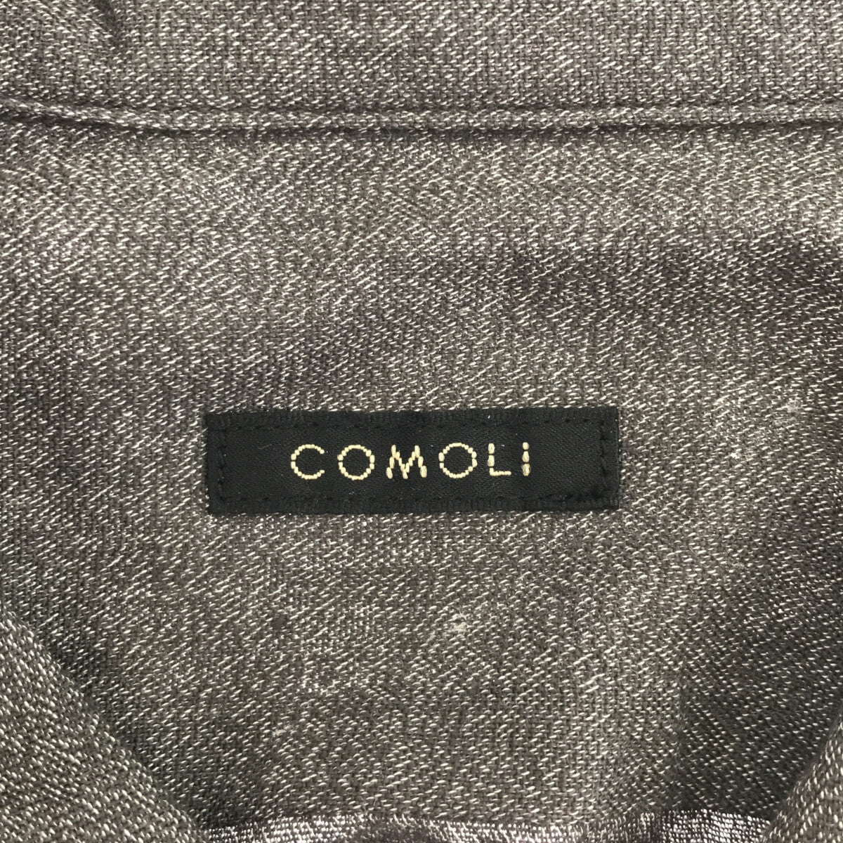 COMOLI / コモリ | 2020AW | ヨリ杢 オープンカラーシャツ | 1 | グレー | メンズ