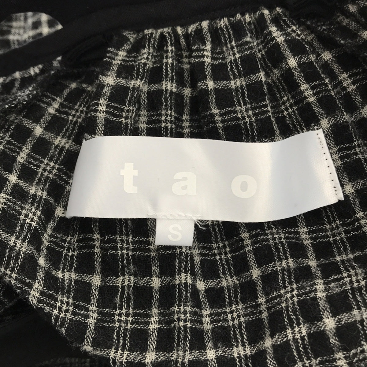 tao COMME des GARCONS / タオコムデギャルソン | 2022AW | チェック