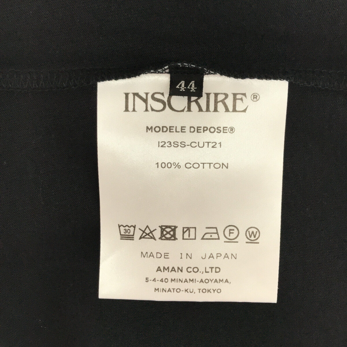 INSCRIRE / アンスクリア | 2023SS | Crew Oversized Tee / クルー