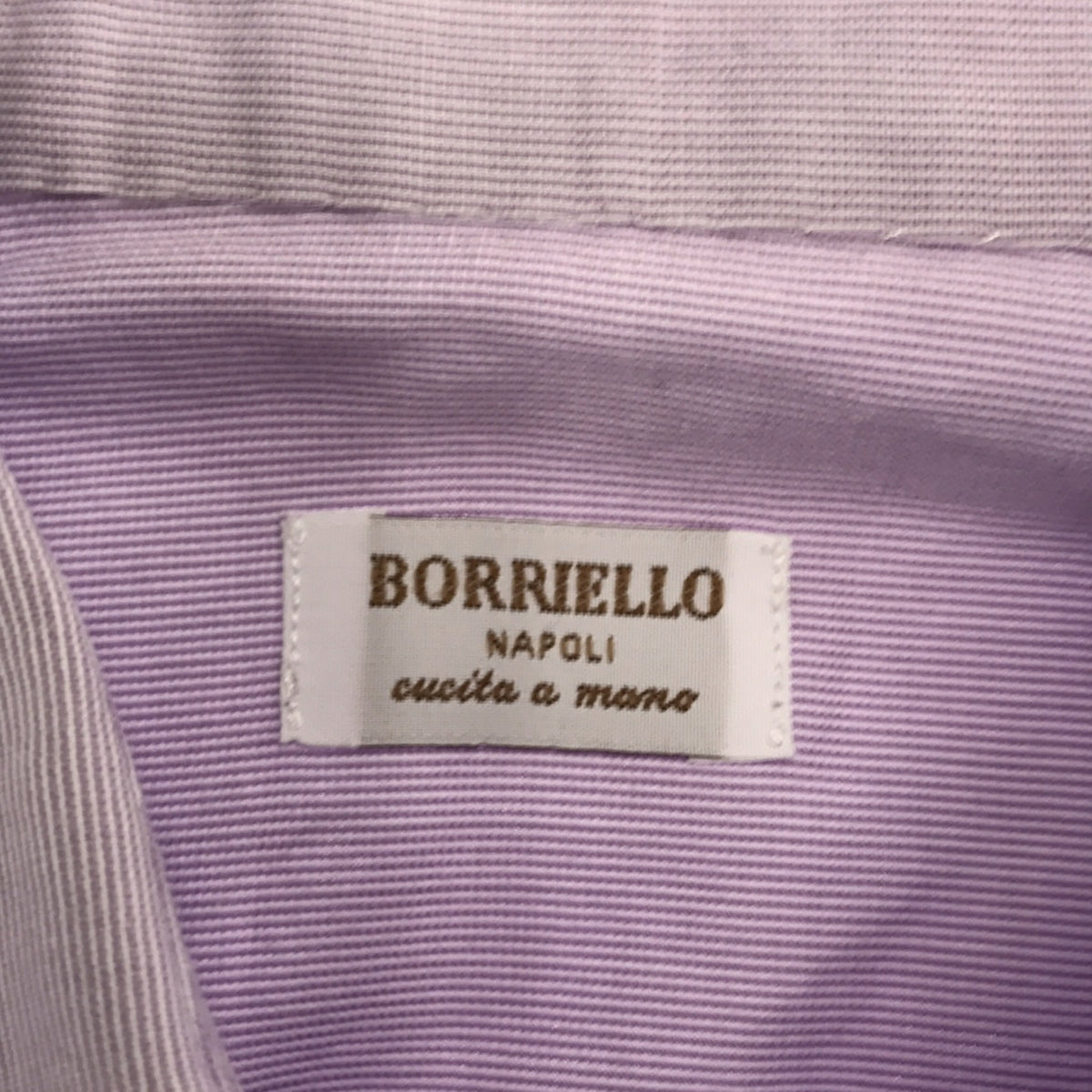BORRIELLO / ボリエッロ | ヘアラインストライプ ドレスシャツ | 15.5/39 | パープル | メンズ