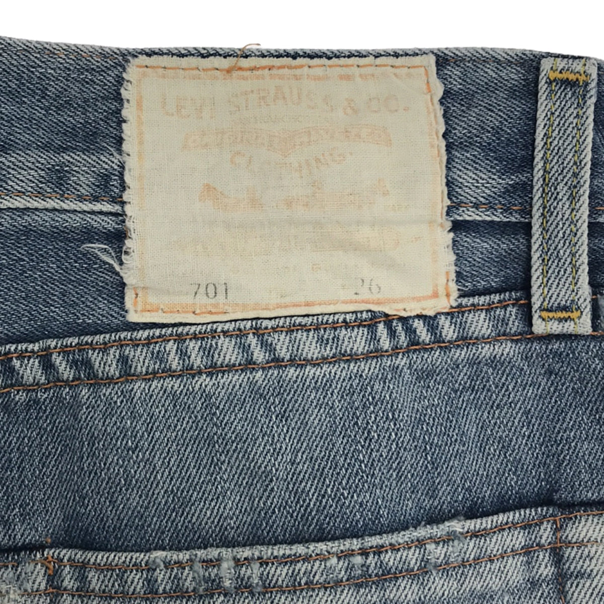 LEVI'S VINTAGE CLOTHING LVC / リーバイスヴィンテージクロージング | 701 ヴィンテージ リペア加工 カットオフ  セルビッチ モンローデニムパンツ | W26 | インディゴ | レディース