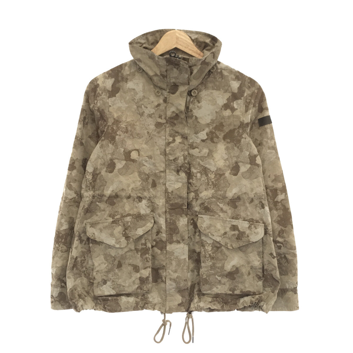 【美品】  TATRAS / タトラス | カモフラージュ ジャガード フーデッド ジャケット | 1 | ベージュ | レディース