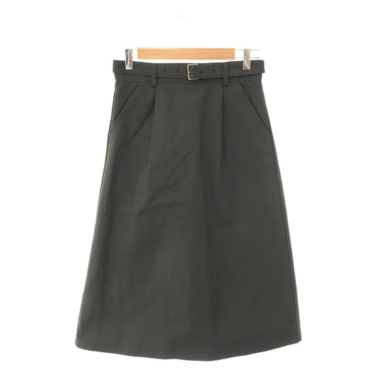 foufou / フーフー | cotton straight skirt / ベルト付き コットンストレートスカート | F |