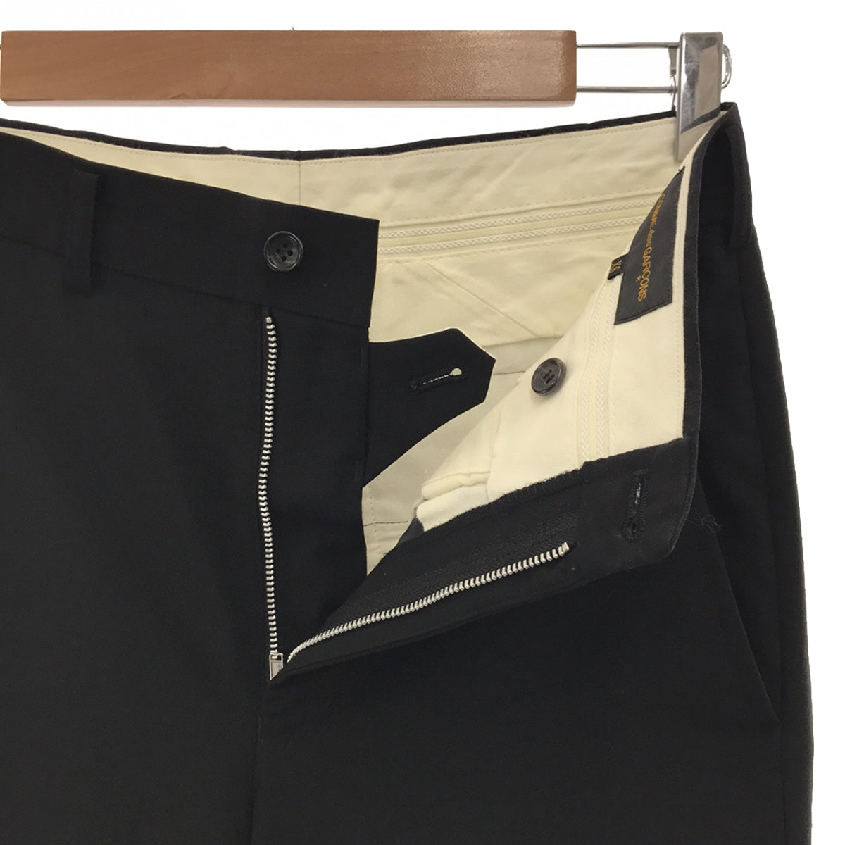 【美品】  COMME des GARCONS / コムデギャルソン | AD2016 | ウール スラックスパンツ | XS | ブラック | レディース