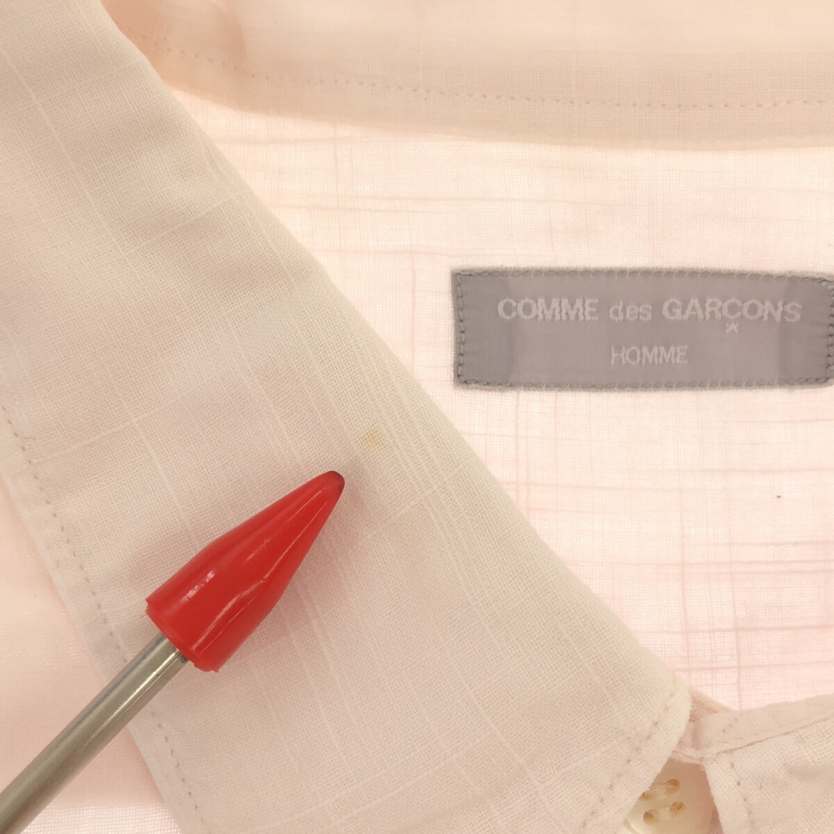 COMME des GARCONS HOMME / コムデギャルソンオム | 90s ヴィンテージ 銀タグ オーバーサイズ シャツ | ライトピンク  | メンズ
