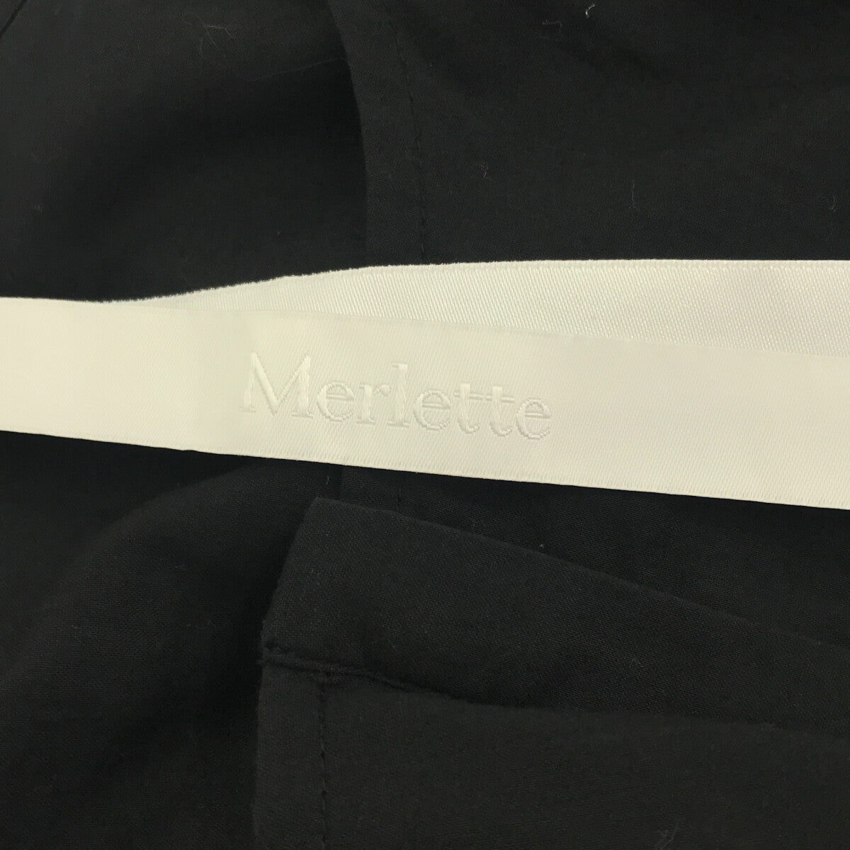 MERLETTE / 머렛 | 코튼 노컬러 개더 티어드 셔츠 원피스 | S | 블랙 | 여성