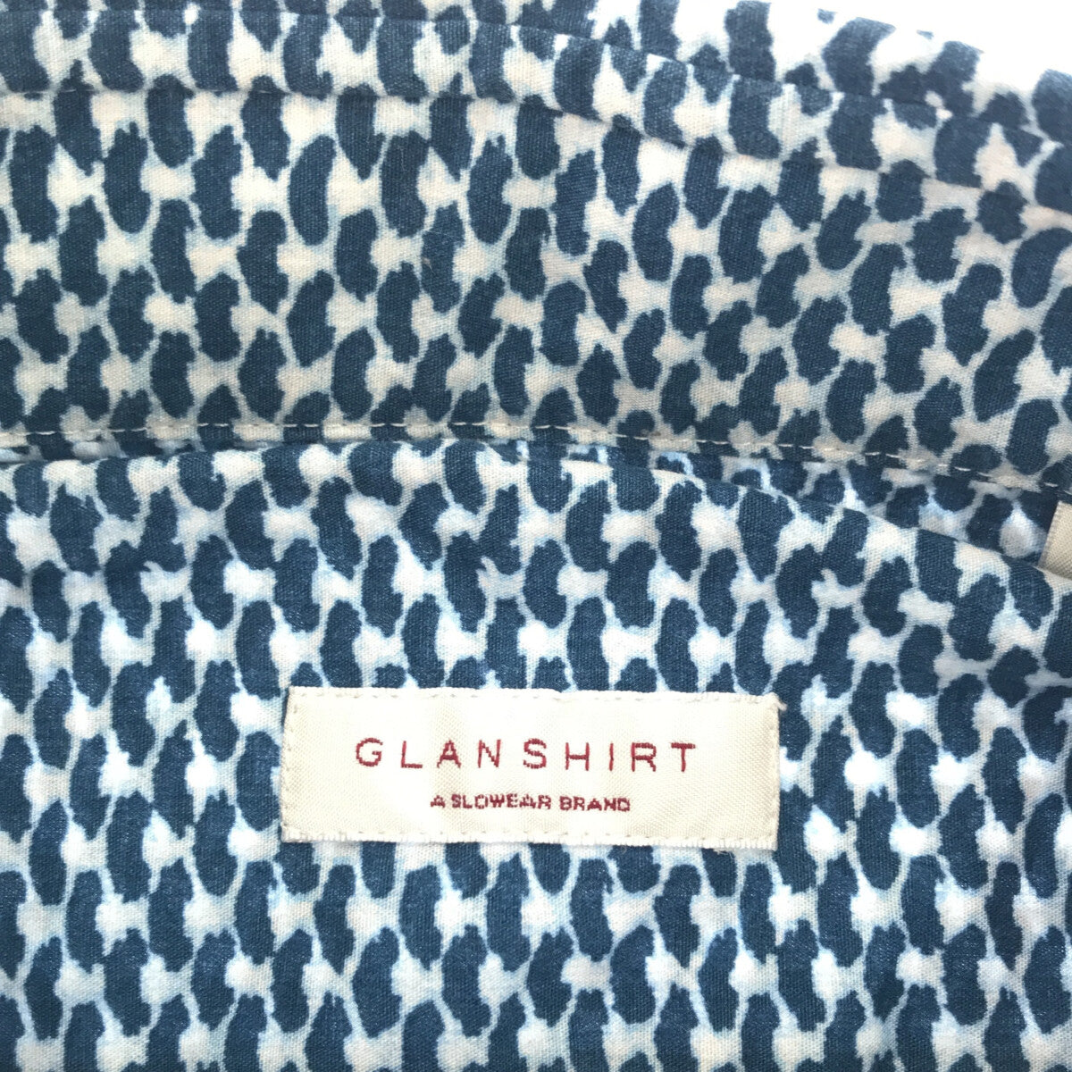 GLANSHIRT / グランシャツ | 総柄 プリントシャツ | 40 | ブルー 