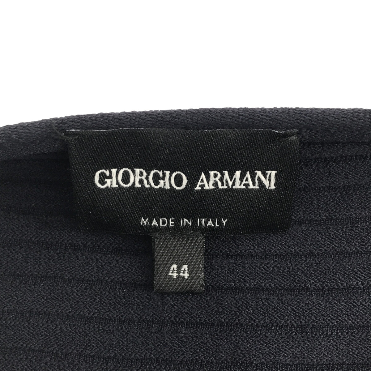 GIORGIO ARMANI / ジョルジオアルマーニ | ボーダー ノーカラー ニット