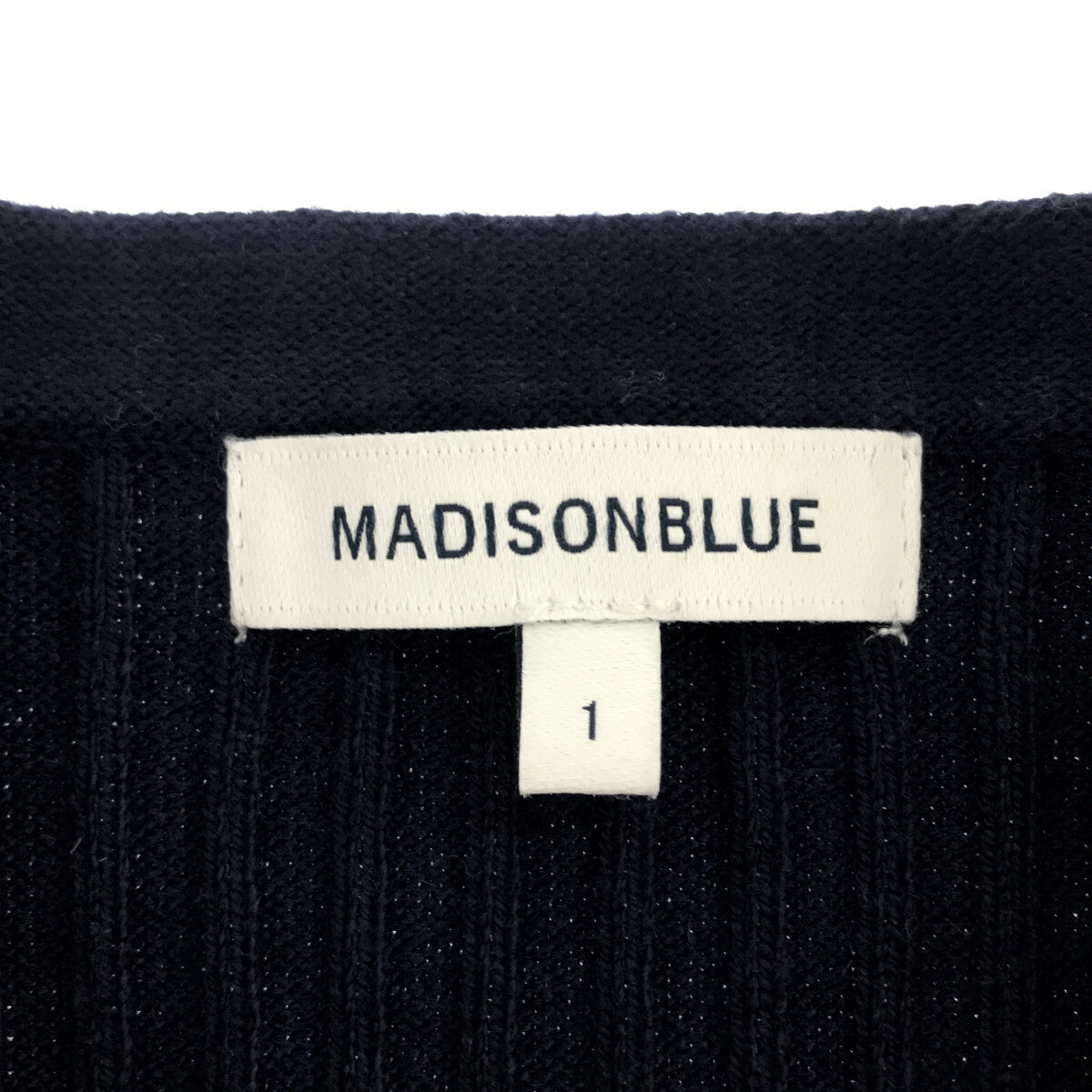 MADISON BLUE / マディソンブルー | リブ クルーネックニット | 1 | ネイビー | レディース