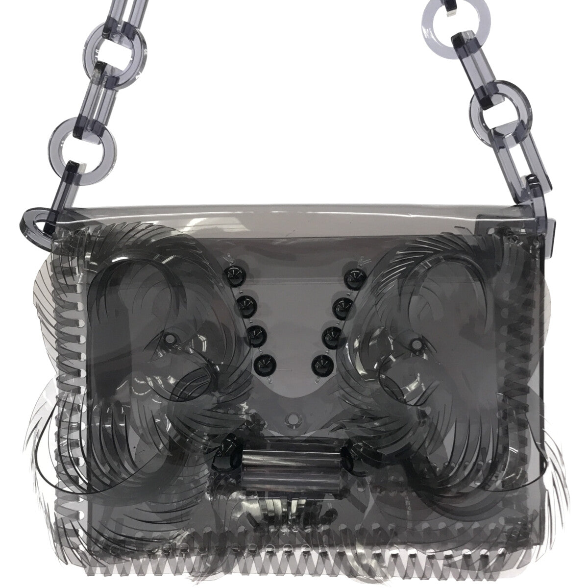 Mame Kurogouchi / マメクロゴウチ | Transparent Sculptural Mini Chain Bag PVC  塩化ビニール チェーン ハンド ショルダー バッグ 箱付き |