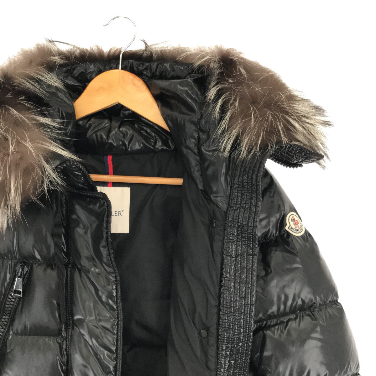 MONCLER / モンクレール | APHROTITI GIUBBOTTO アフィロッティ ナイロン フォックス ファー フード ダウン コート  ハンガー・ガーメントケース付き | 1 |