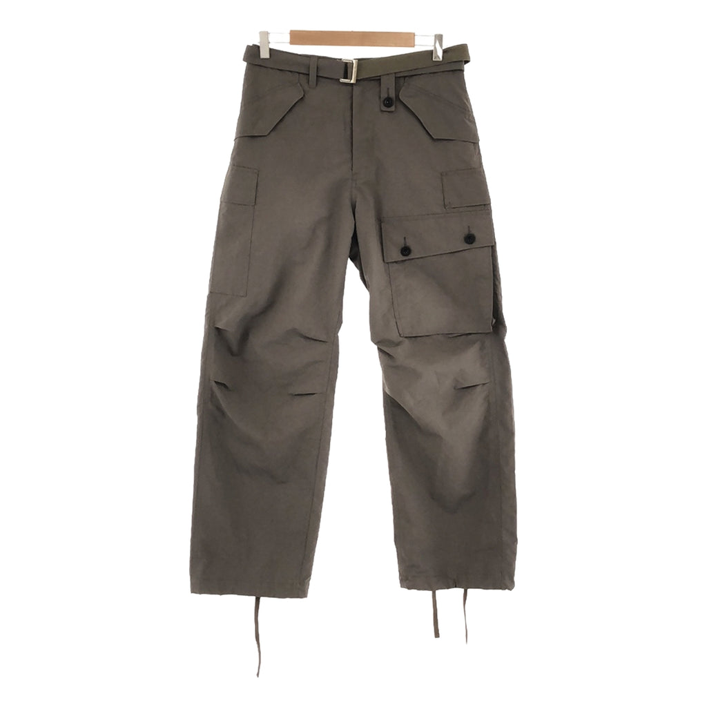sacai / サカイ | 2023AW | Matte Taffeta Pants / ベルテッド カーゴ パンツ | 0 | グレー系 | メンズ