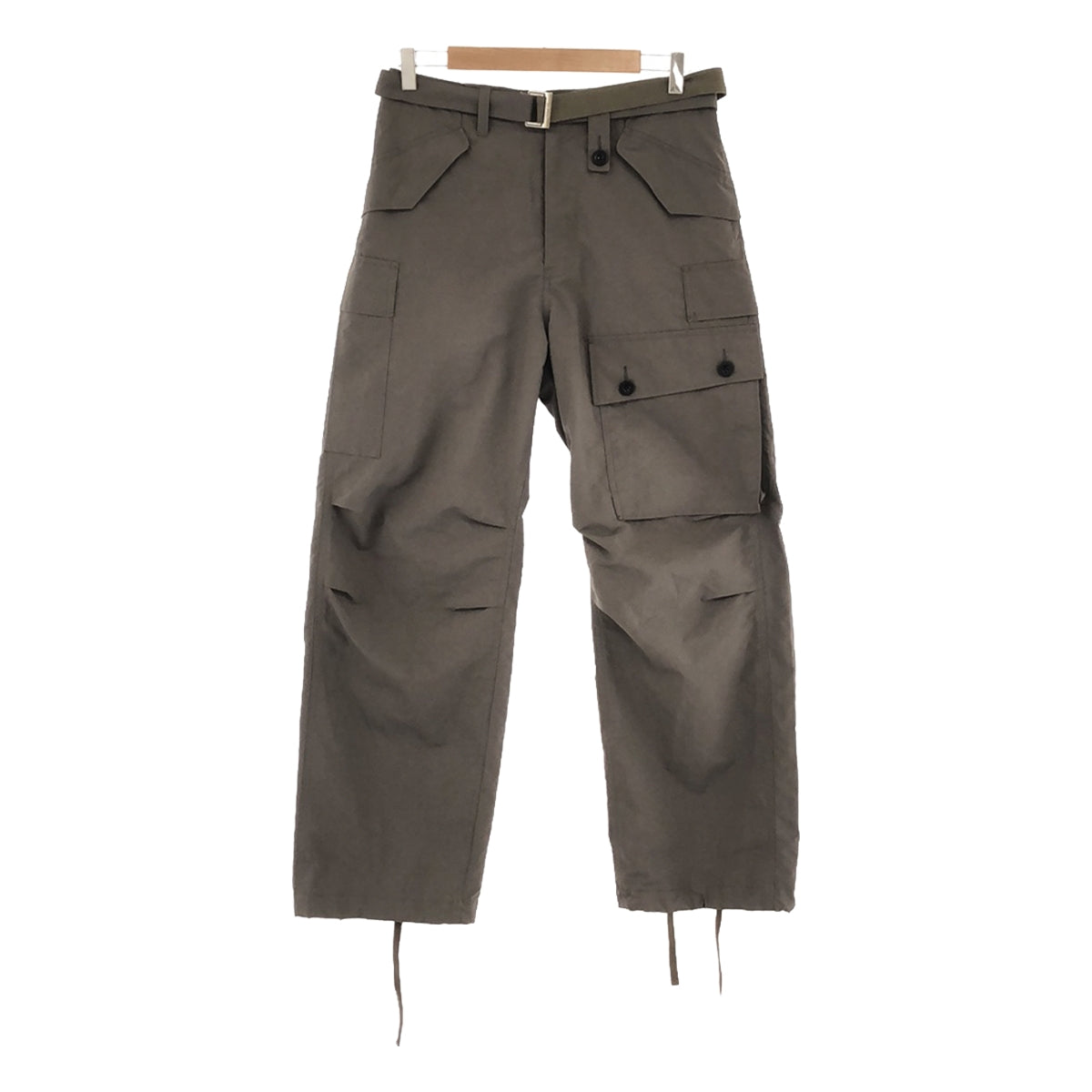 sacai / サカイ | 2023AW | Matte Taffeta Pants / ベルテッド カーゴ パンツ | 0 | グレー系 | メンズ