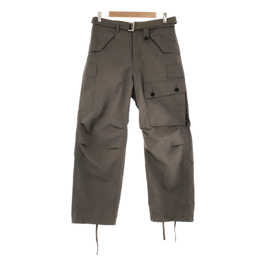 sacai / サカイ | 2023AW | Matte Taffeta Pants / ベルテッド カーゴ パンツ | 0 | グレー系 | メンズ