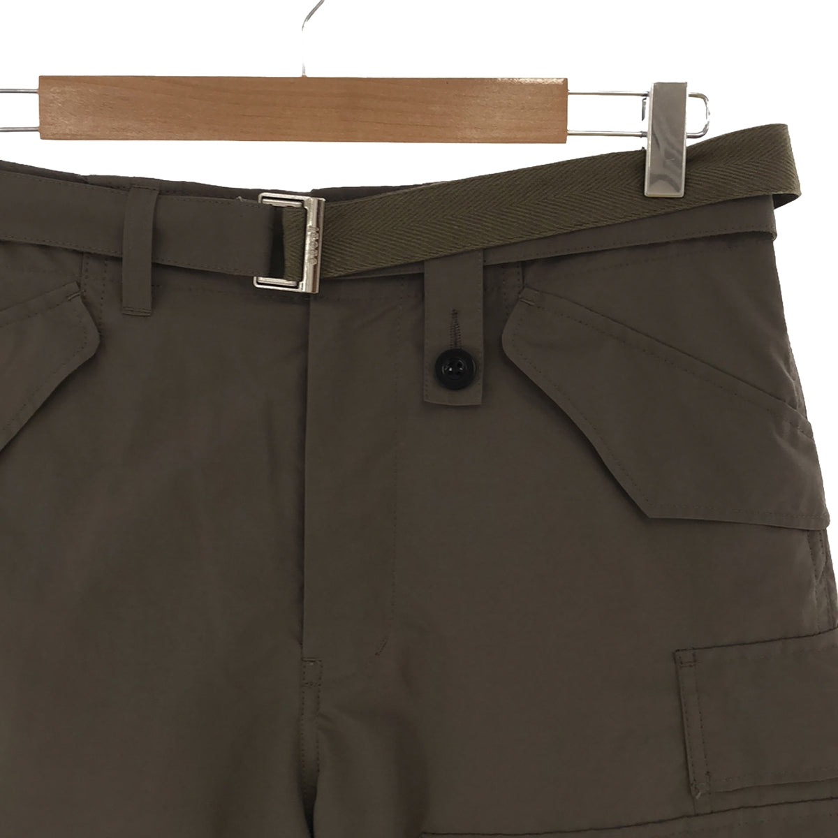 sacai / サカイ | 2023AW | Matte Taffeta Pants / ベルテッド カーゴ パンツ | 0 | グレー系 | メンズ