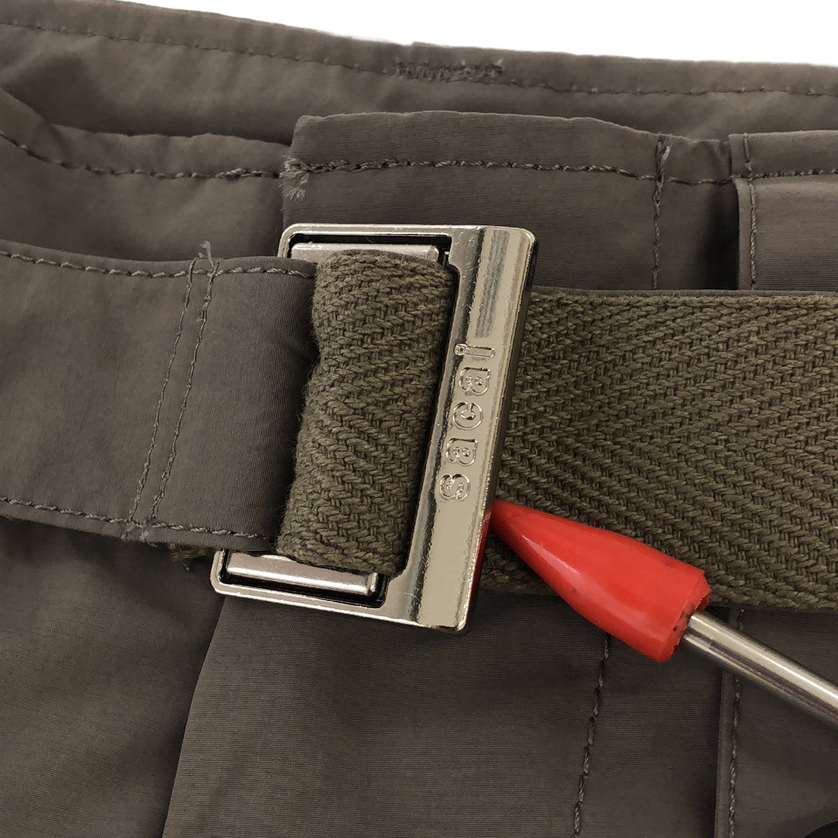 sacai / サカイ | 2023AW | Matte Taffeta Pants / ベルテッド カーゴ パンツ | 0 | グレー系 | メンズ