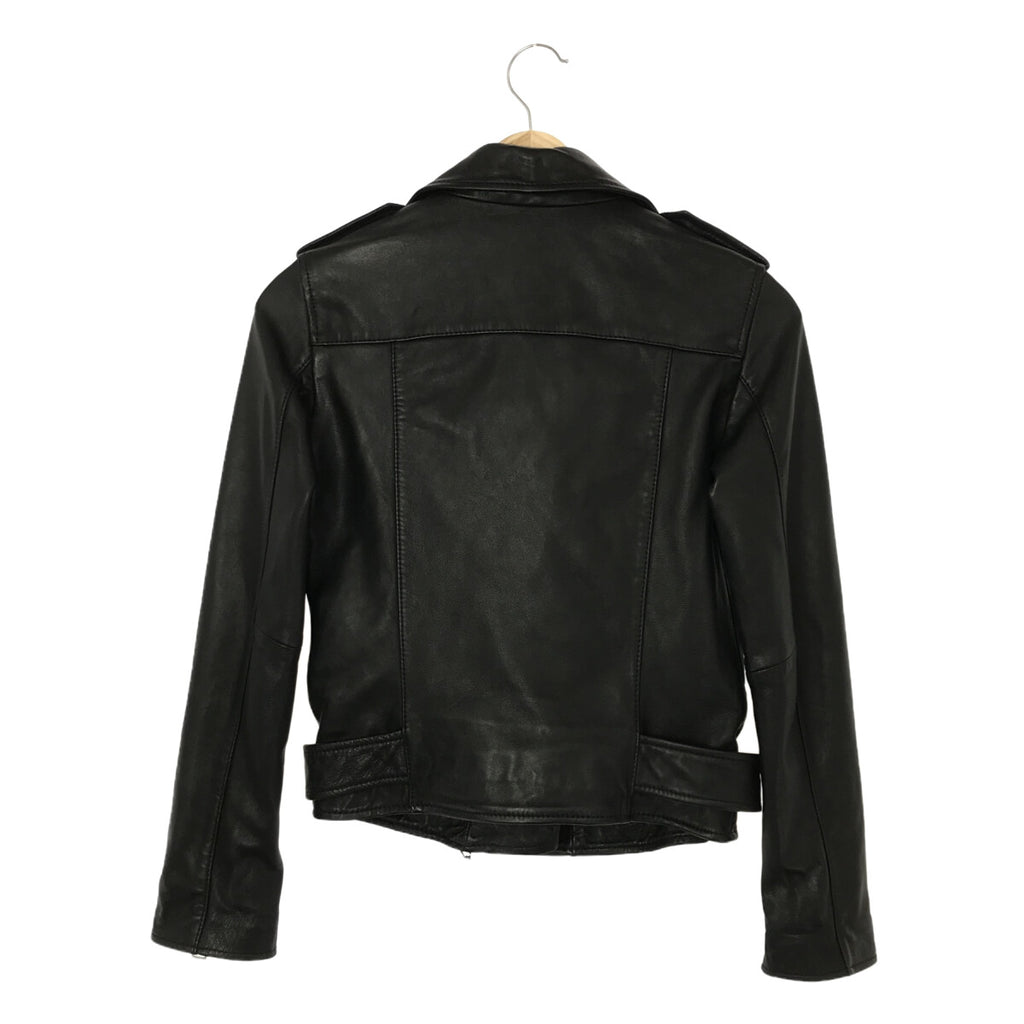 ALLSAINTS / オールセインツ | BALFERN BIKER ラムレザー ダブルライダース ジャケット | UK4 | ブラック | レディース