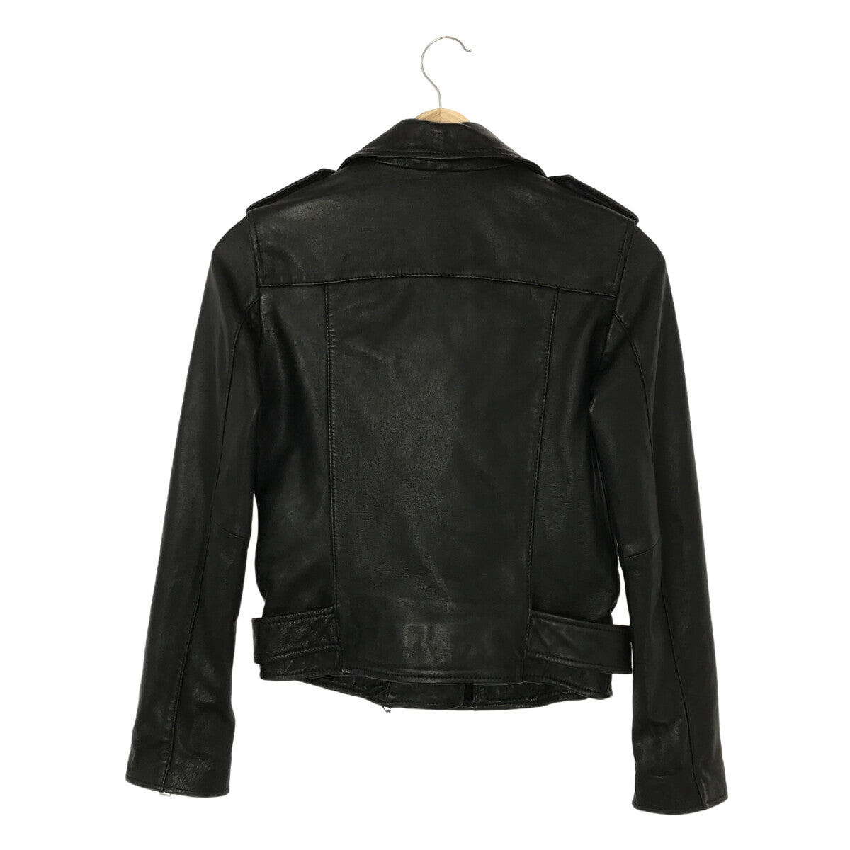 ALLSAINTS / オールセインツ | BALFERN BIKER ラムレザー ダブルライダース ジャケット | UK4 | ブラック | レディース