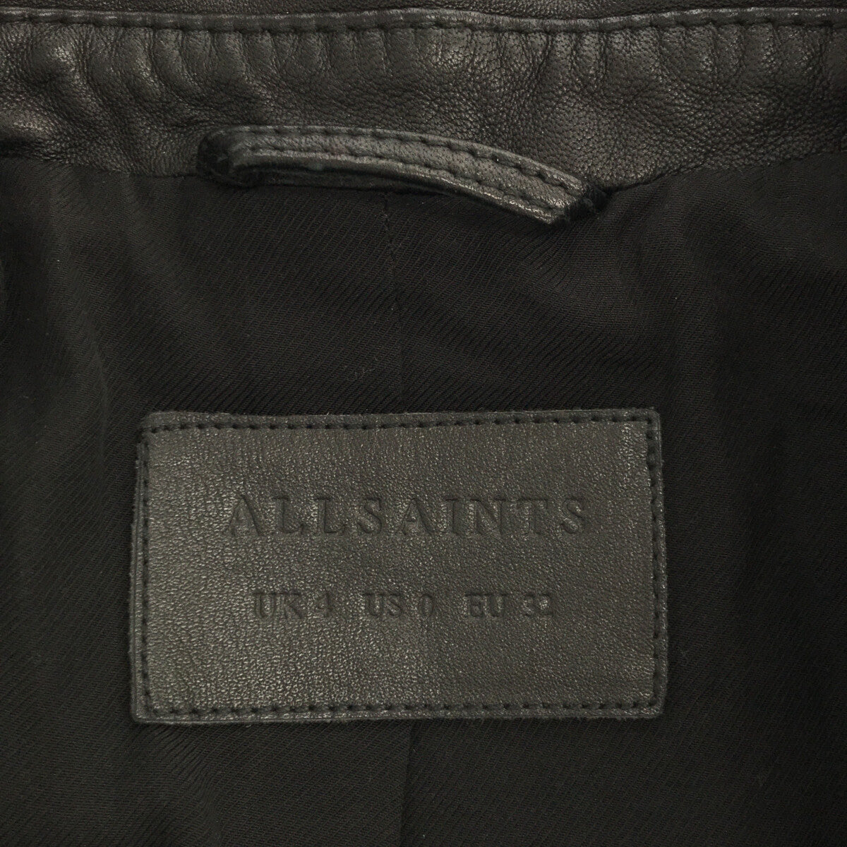 ALLSAINTS / 올세인츠 | BALFERN BIKER 램 가죽 더블 라이더스 재킷 | UK4 | 블랙 | 여성