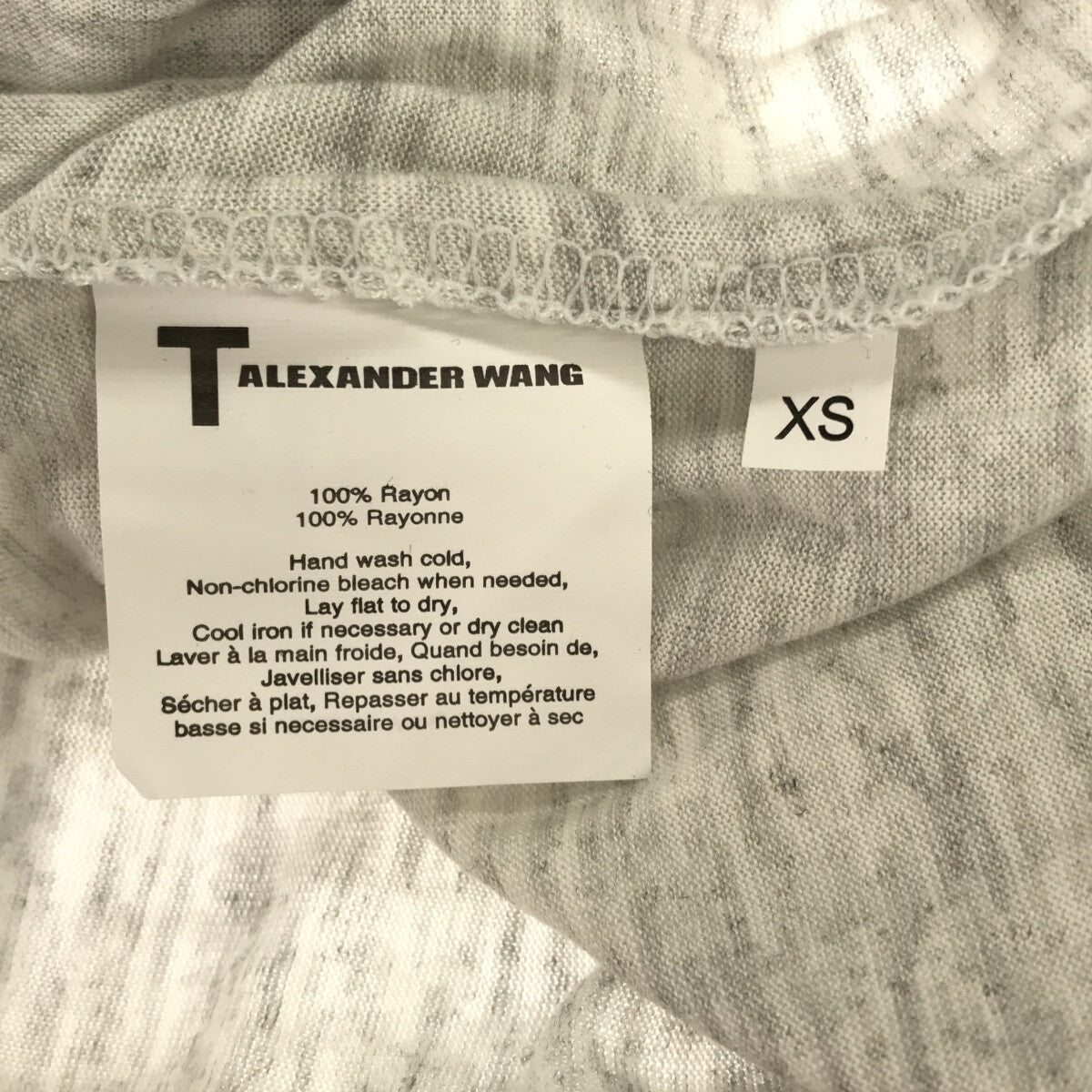 T by Alexander Wang / ティーバイアレキサンダーワン | レーヨン クルーネック ポケットTシャツ | XS |