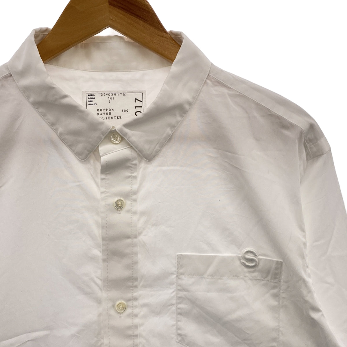 美品】 sacai / サカイ | 2023SS | Thomas Mason S Cotton Poplin L/S Shirt トーマ – KLD