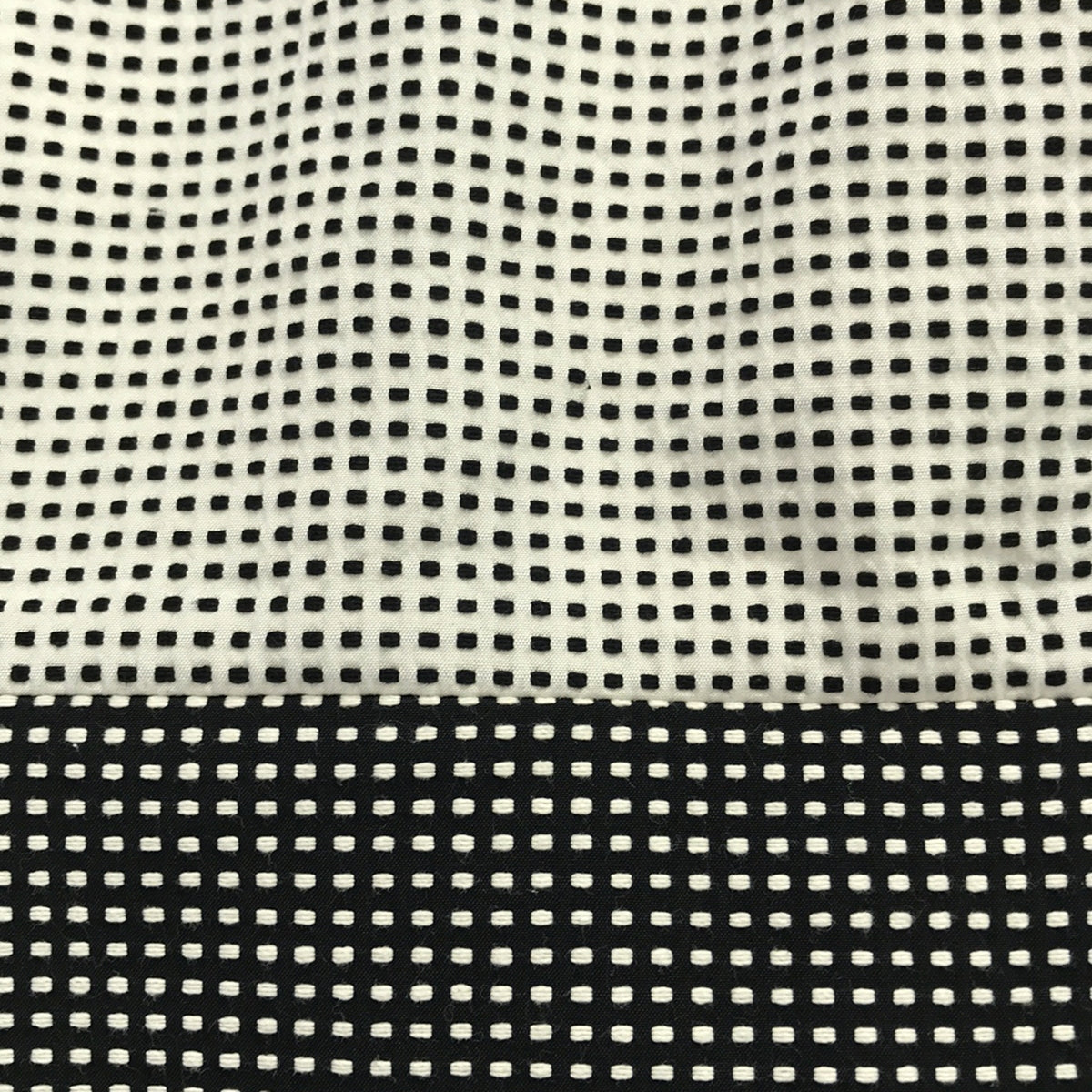 PAULE KA / ポールカ | 総柄 刺しゅう バイカラー ノースリーブワンピース | 38 | ホワイト / ブラック | レディース