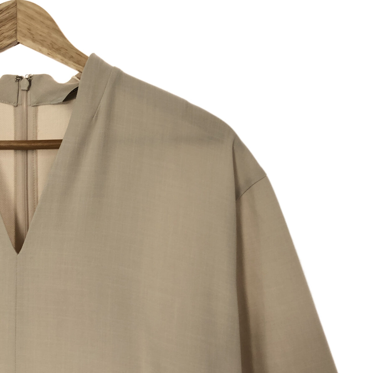 [新品] CLANE | 2023秋冬 |立領鬆鬆連身衣 | 2 |象牙 |女性的