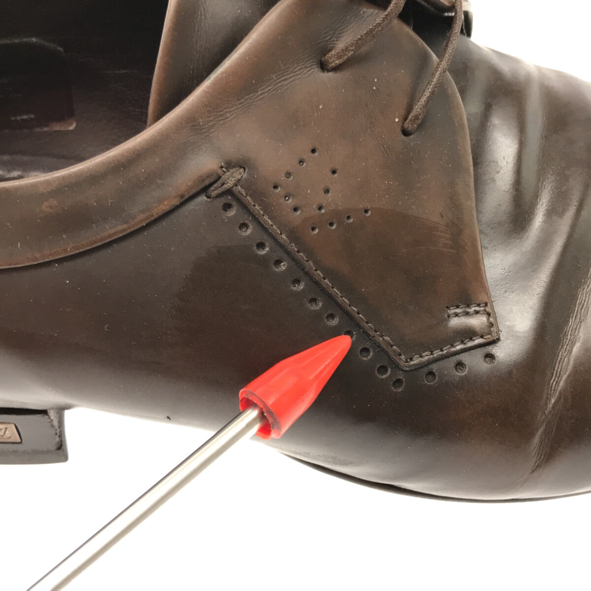 Louis Vuitton / ルイヴィトン | メダリオン レースアップ  レザー ドレスシューズ / 革靴 | 6 1/2 | ダークブラウン | メンズ