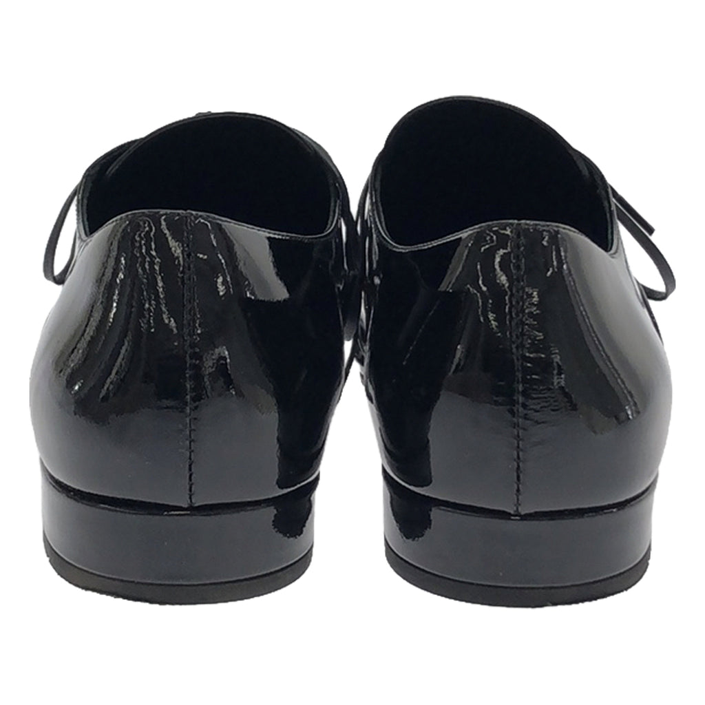 PRADA / プラダ | エナメルレザー レースアップシューズ | 34 1/2 | ブラック | レディース