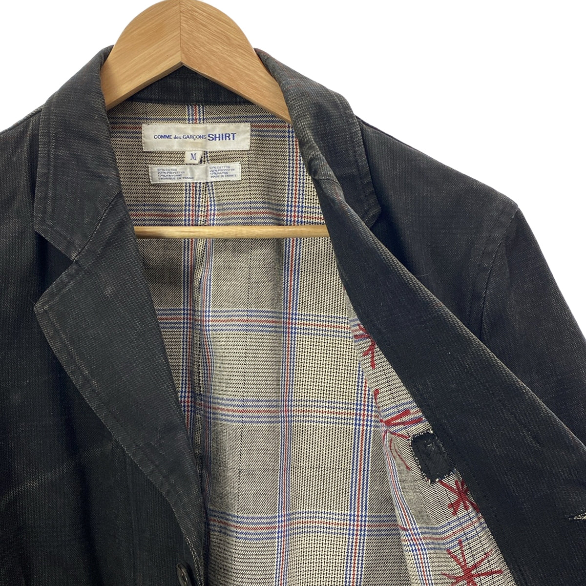 コムデギャルソンシャツ グレンチェック 3Bジャケット - ファッション