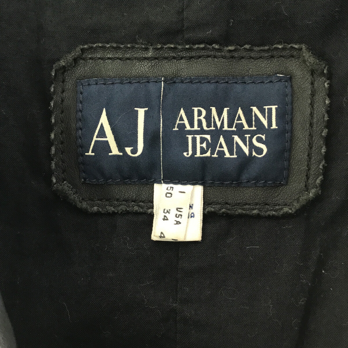 ARMANI JEANS / アルマーニジーンズ | レザー カバーオール ジャケット | 50 |