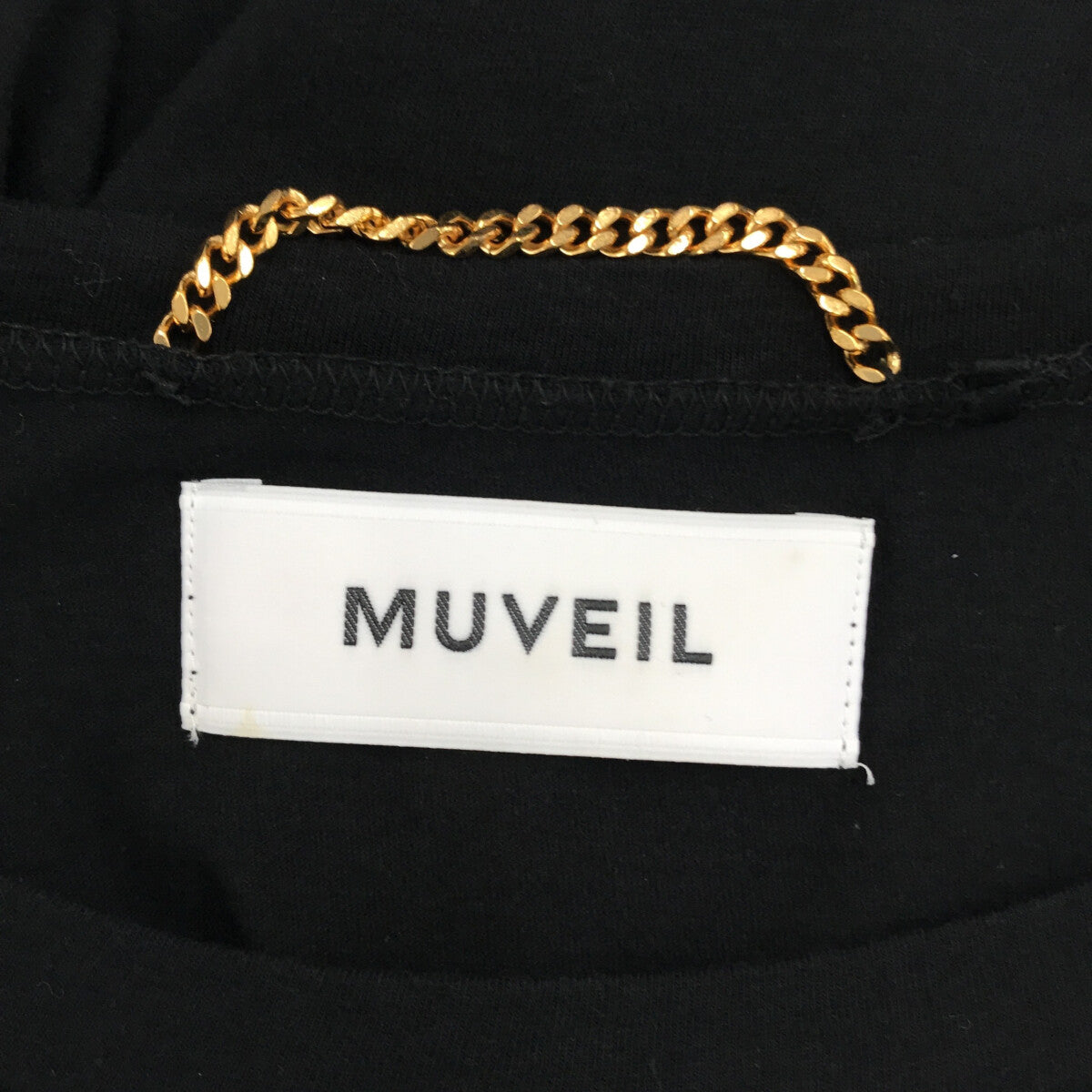 MUVEIL / ミュベール | フリルデザイン カットソー Tシャツ | 38 | ブラック | レディース