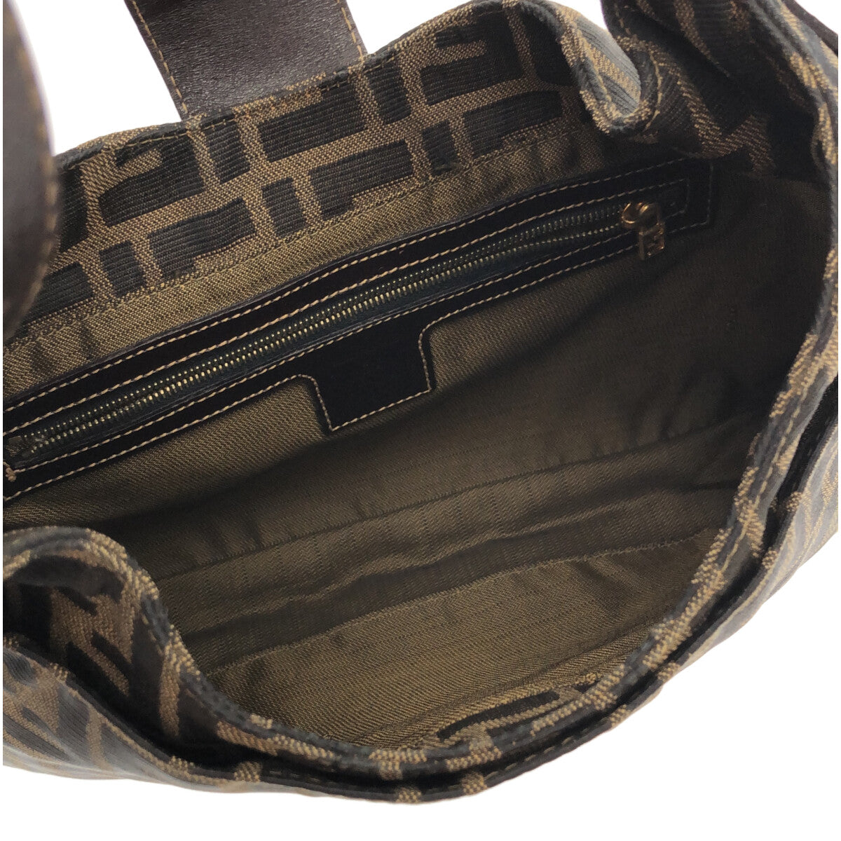 FENDI / フェンディ | ズッカ マンマバケットショルダーバッグ | ブラウン | レディース