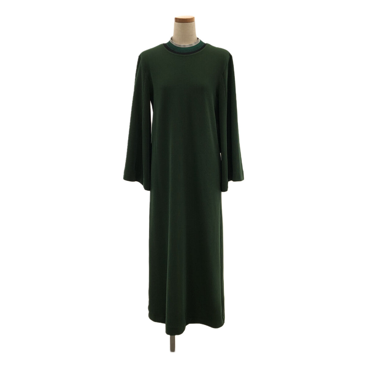 【신품】 TOGA PULLA / 토가 풀라 | 2022SS | CODE PIQUE JERSEY DRESS 코드 피케 저지 드레스 원피스 | 36 | 그린 | 여성