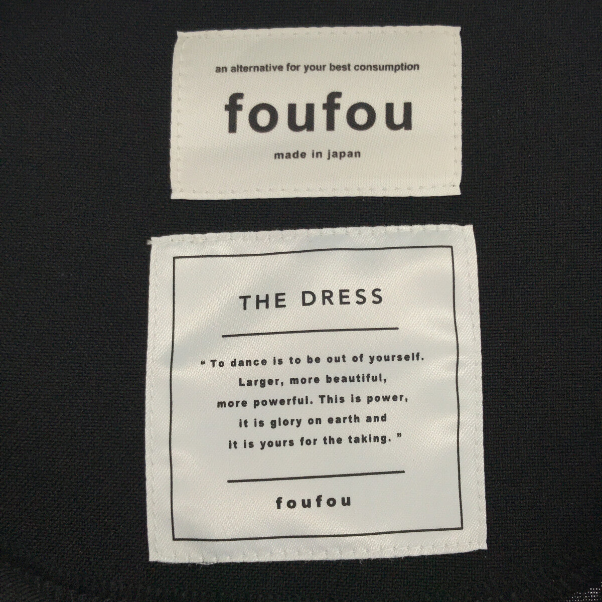 foufou the dress 08 セットアップカラーブラック